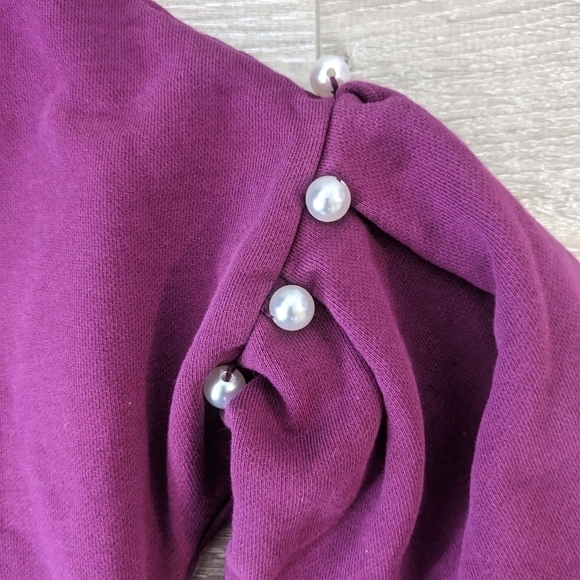 HOST PICK • Rebecca Minkoff Ellison Plum Pearl Sweatshirt - size XS - Picture 5 of 7